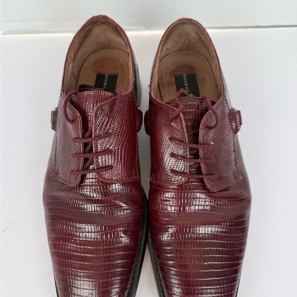 Giorgio Brutini Textured Burgundy Oxfords main image 5